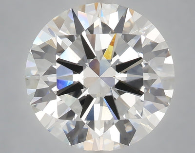 6.04 carat round lab grown diamond F color VVS2 clarity
