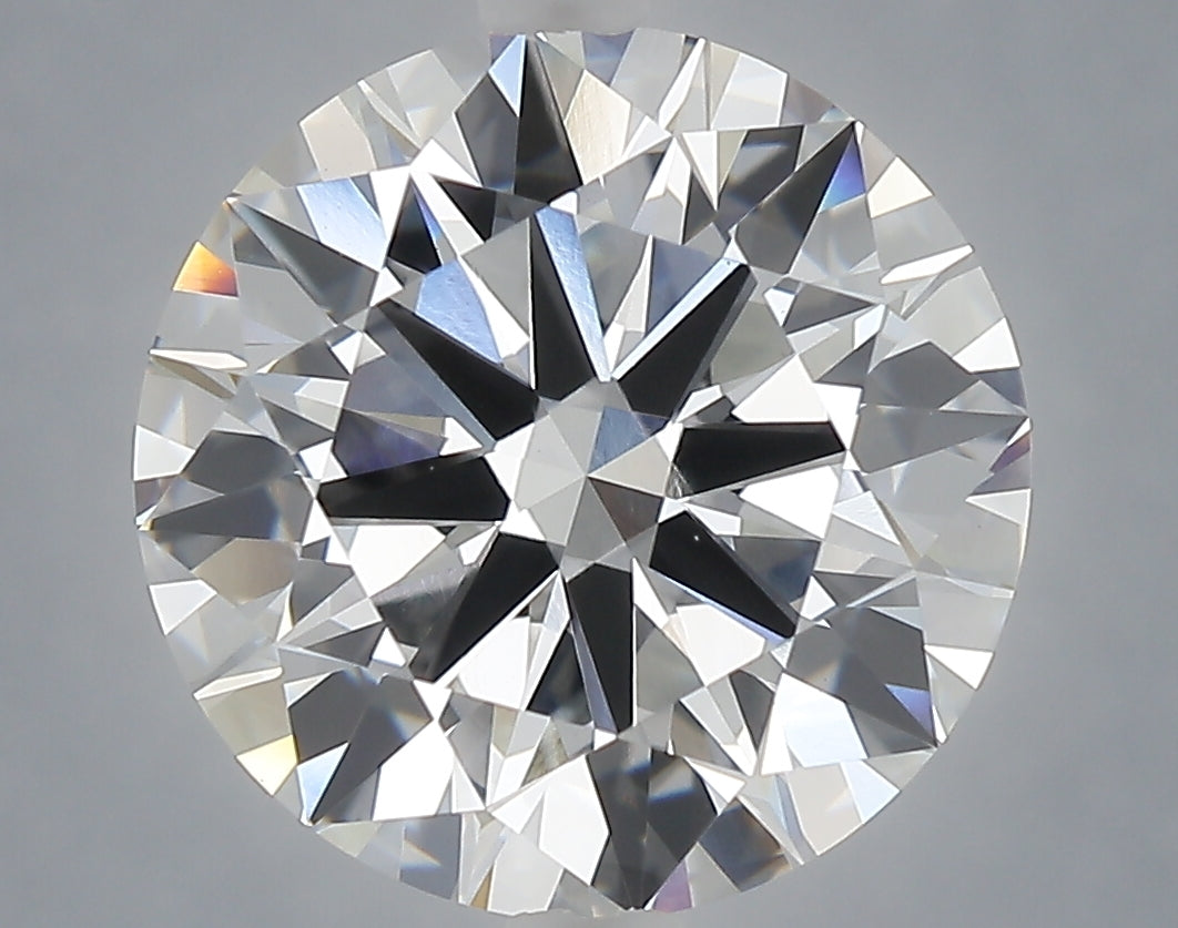 6.01 carat round lab grown diamond F color VVS2 clarity
