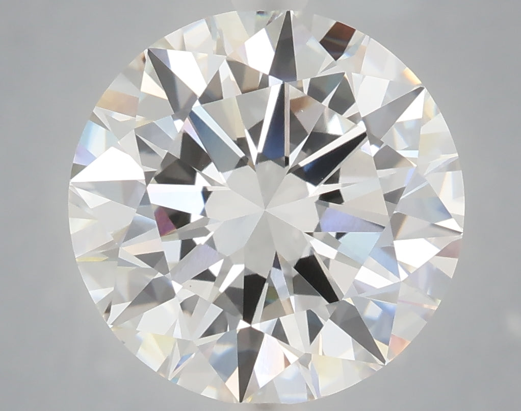 6.01 carat round lab grown diamond F color VVS2 clarity