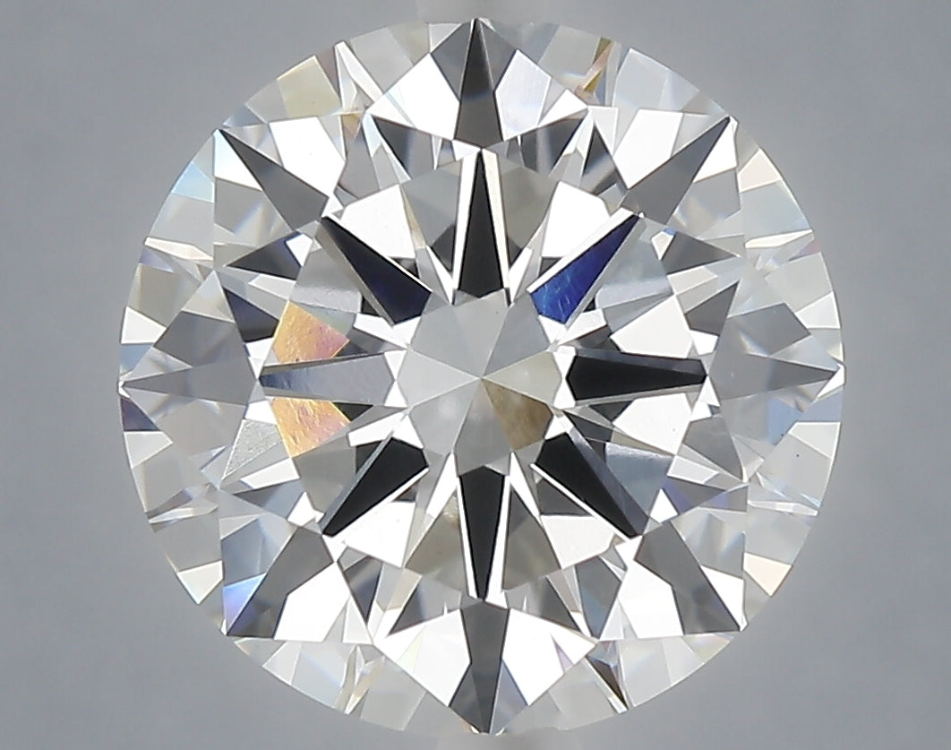 6.04 carat round lab grown diamond F color VVS2 clarity