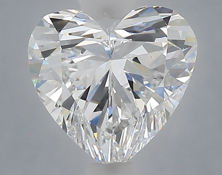 1.56 carat heart lab grown diamond E color VVS2 clarity