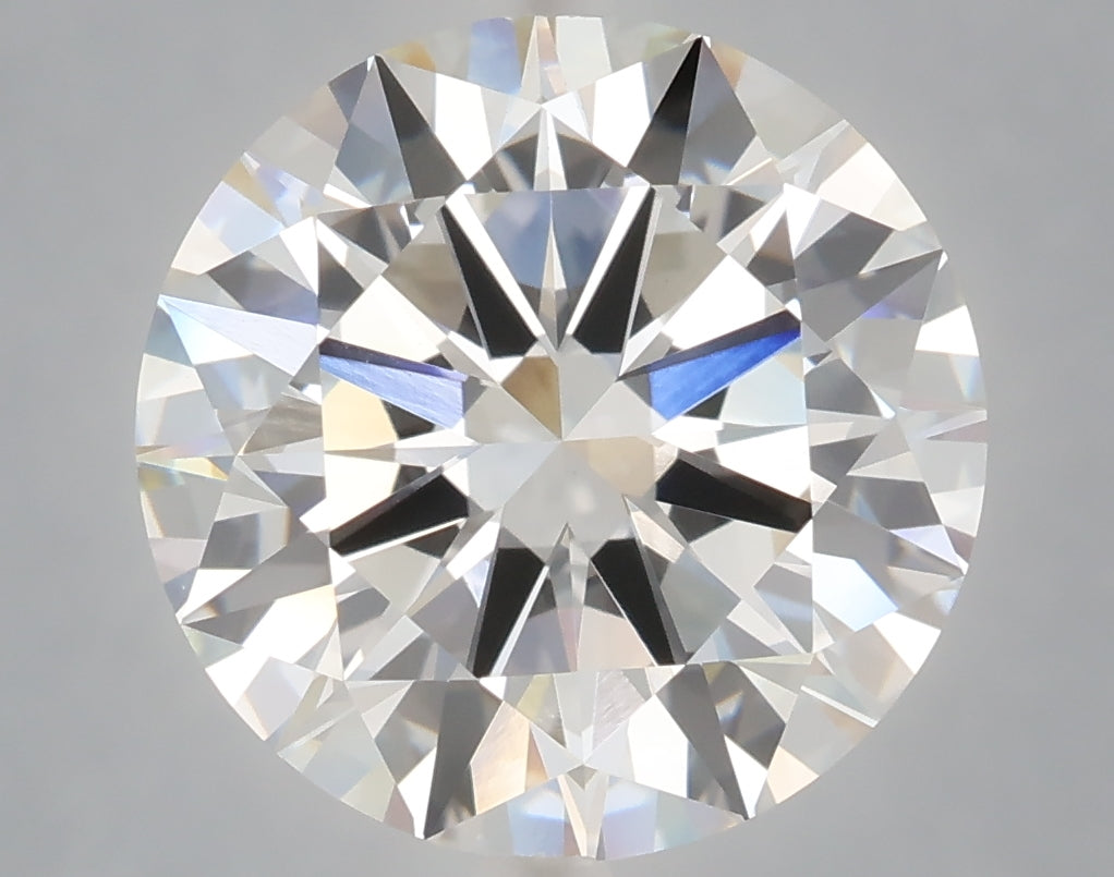 6.04 carat round lab grown diamond F color VVS2 clarity