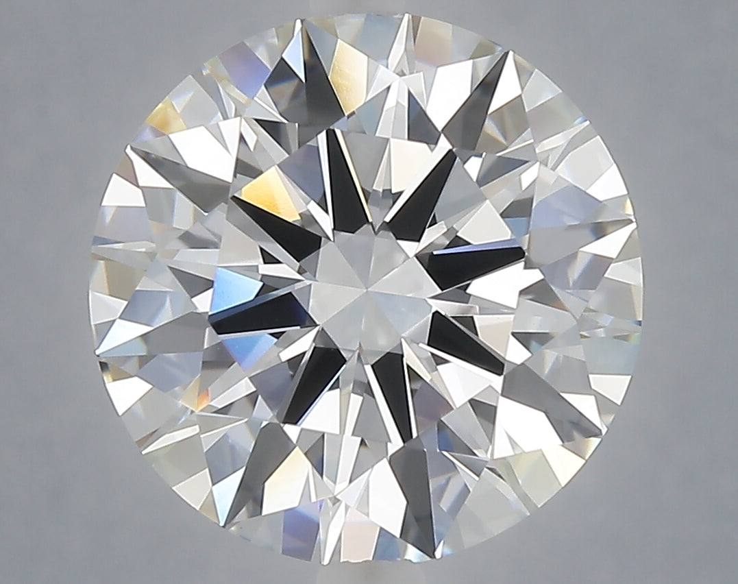 6.09 carat round lab grown diamond F color VVS2 clarity