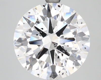6.56 carat round lab grown diamond F color SI2 clarity