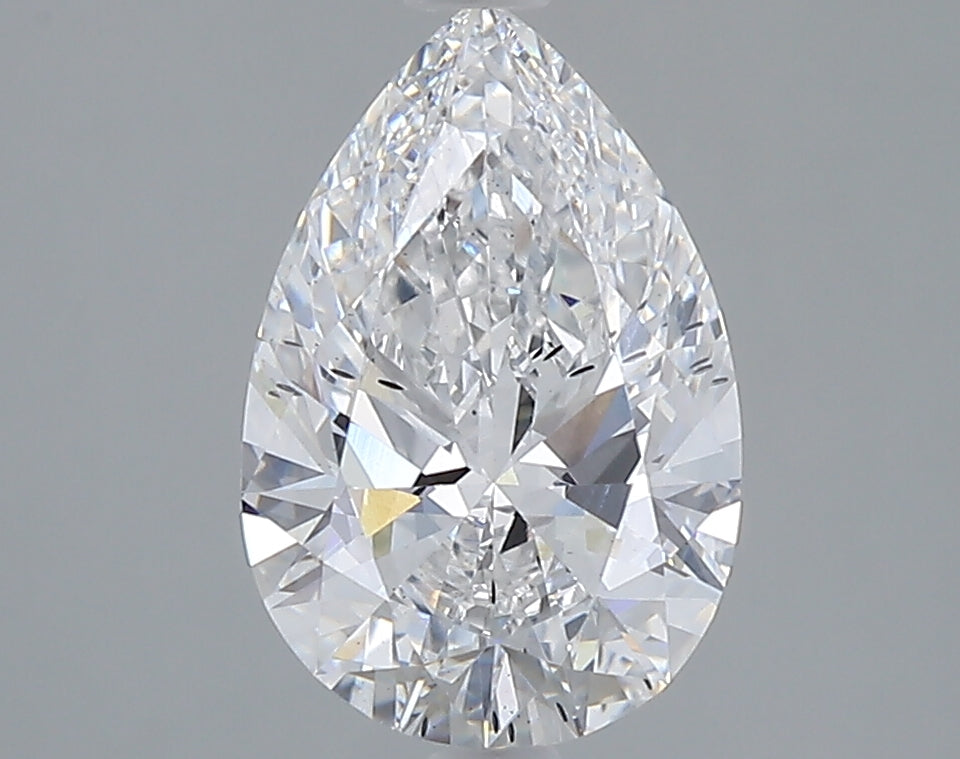 2.01 carat pear lab grown diamond D color SI1 clarity