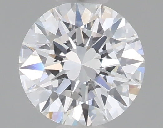 0.49 carat round lab grown diamond D color VVS2 clarity