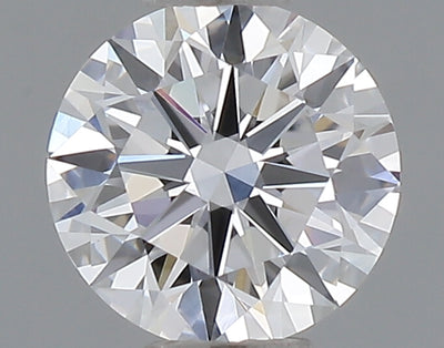 0.49 carat round lab grown diamond D color VVS2 clarity