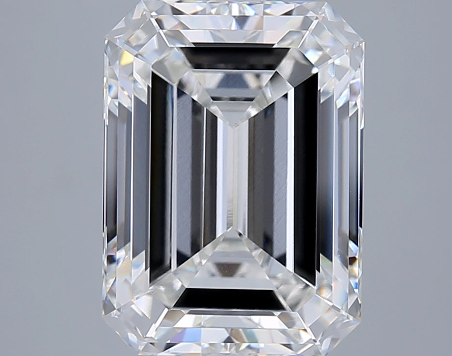 6.10 carat emerald lab grown diamond F color VVS1 clarity