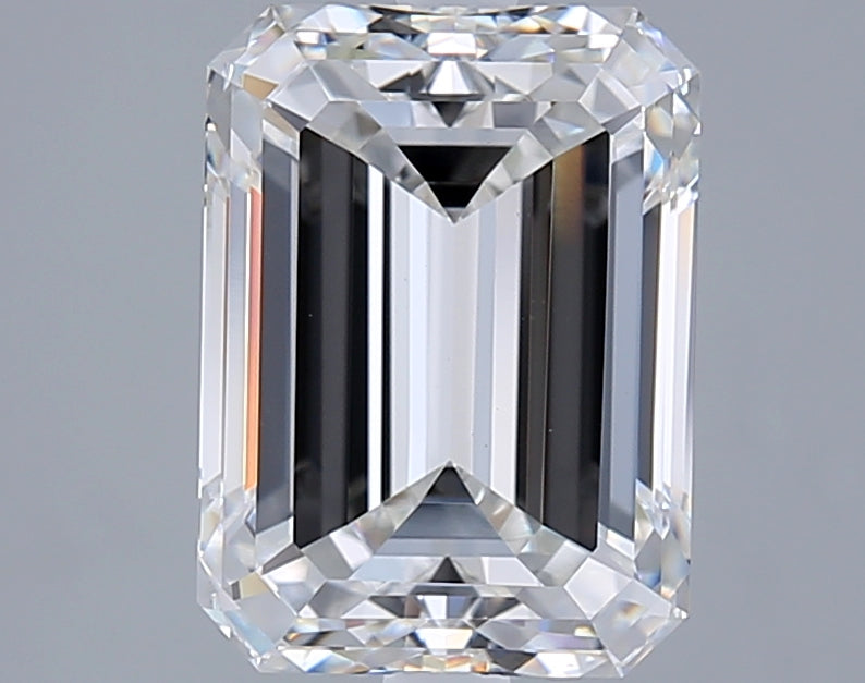 4.01 carat emerald lab grown diamond F color VVS2 clarity