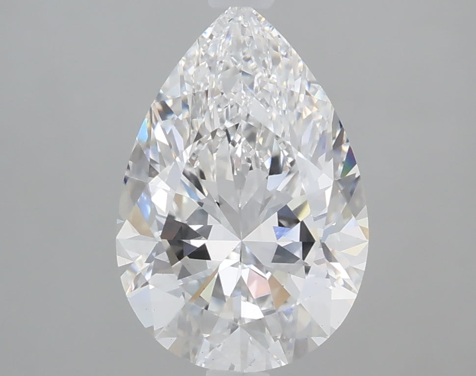 2.06 carat pear lab grown diamond D color VS1 clarity