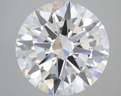 6.04 carat round lab grown diamond F color VVS2 clarity