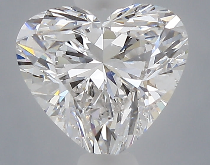 0.85 carat heart lab grown diamond E color VVS2 clarity