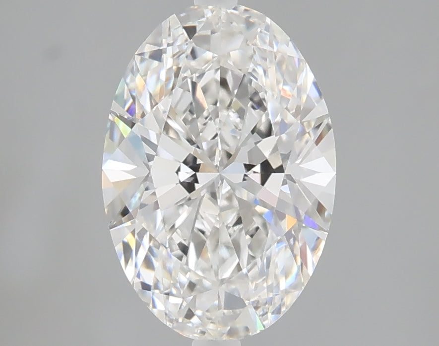 2.03 carat oval lab grown diamond F color VVS2 clarity