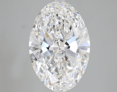 3.02 carat oval lab grown diamond D color VVS2 clarity