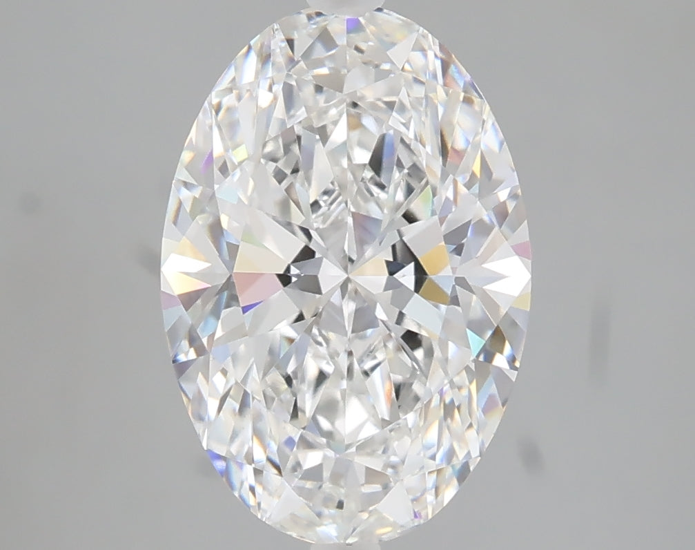 3.06 carat oval lab grown diamond E color VVS2 clarity