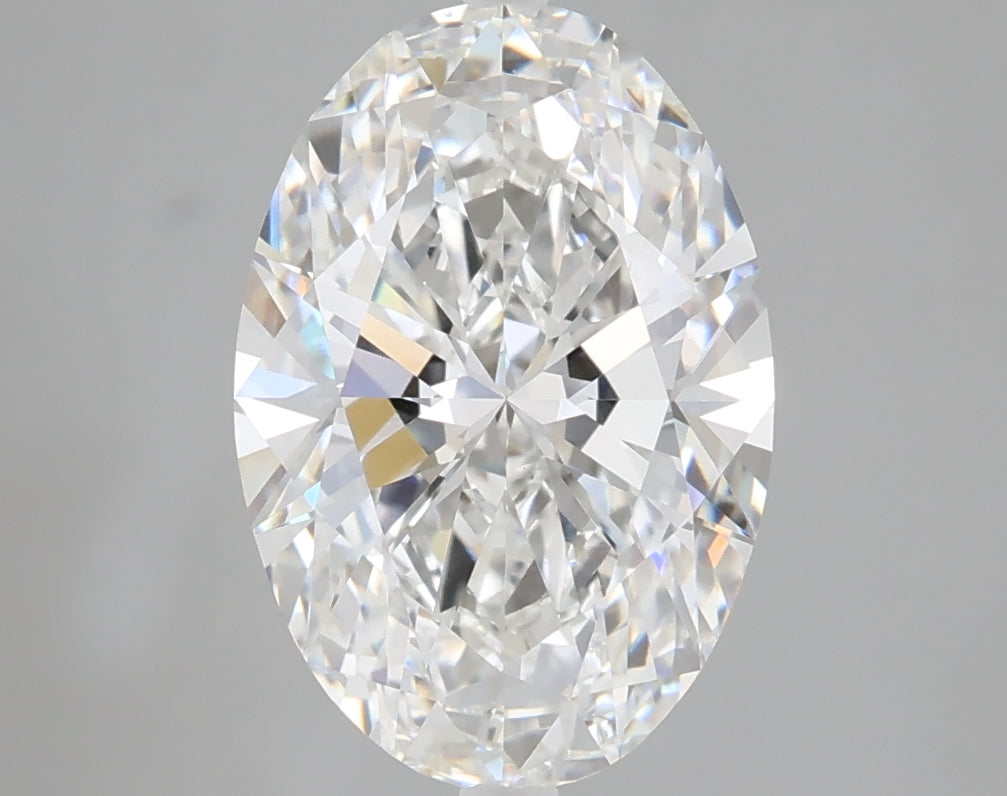 3.05 carat oval lab grown diamond F color VVS2 clarity