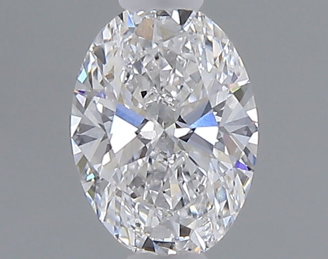 0.51 carat oval lab grown diamond E color VVS2 clarity