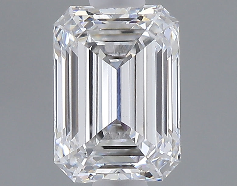 0.88 carat emerald lab grown diamond E color VVS2 clarity