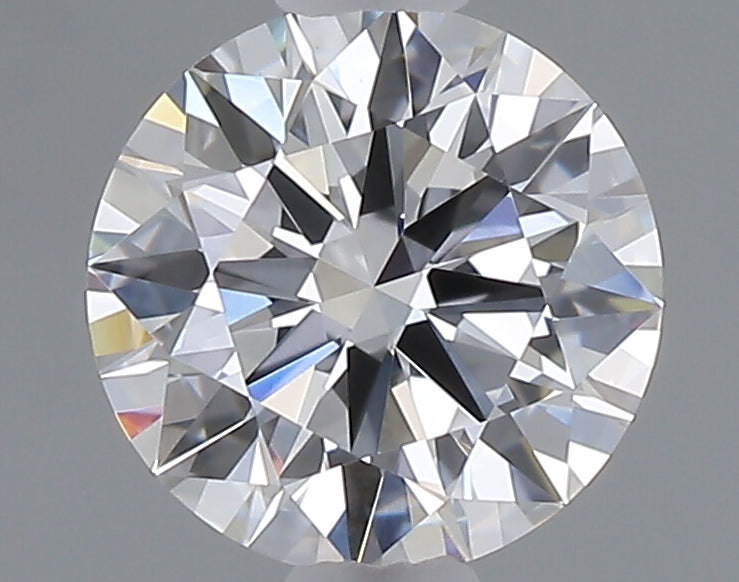0.88 carat round lab grown diamond E color VVS2 clarity