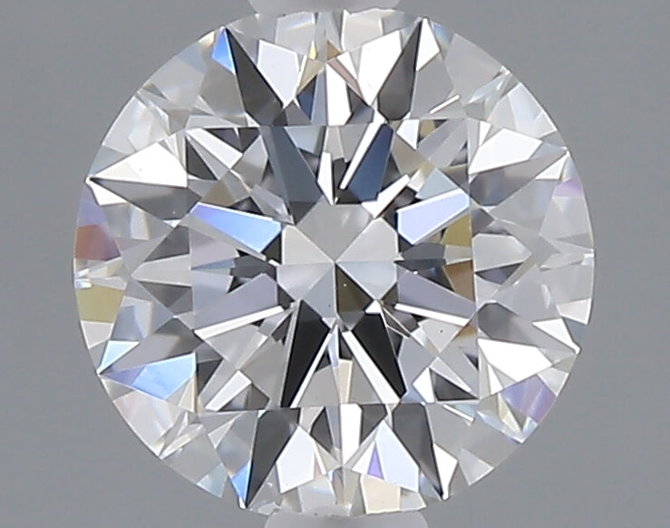 0.89 carat round lab grown diamond E color VVS2 clarity