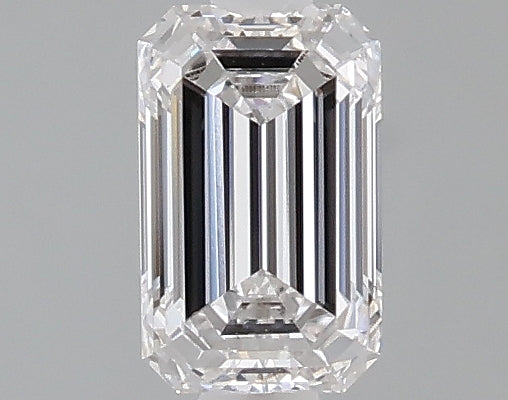 0.52 carat emerald lab grown diamond E color VVS2 clarity
