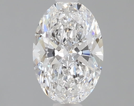 0.51 carat oval lab grown diamond E color VVS2 clarity