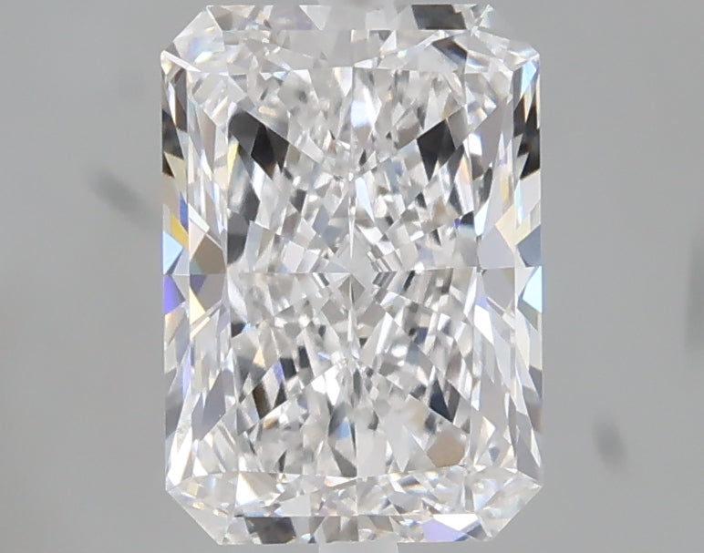 2.05 carat radiant lab grown diamond E color VVS2 clarity