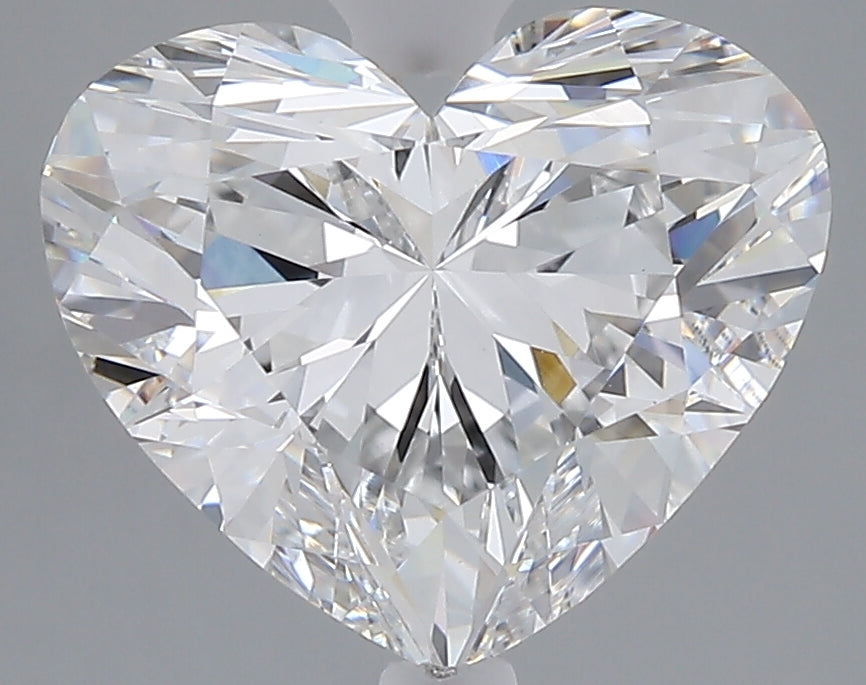 4.05 carat heart lab grown diamond E color VVS2 clarity