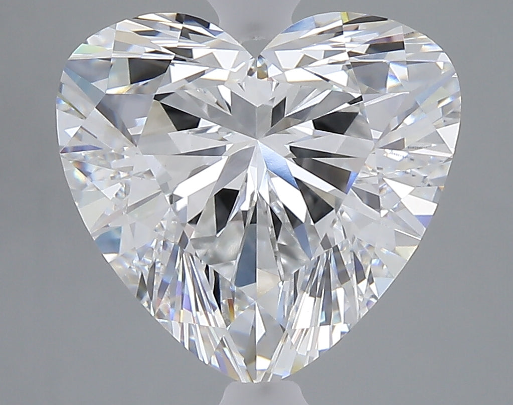 5.05 carat heart lab grown diamond E color VVS2 clarity