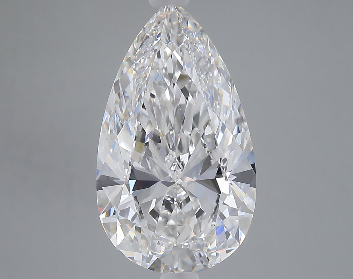 5.08 carat pear lab grown diamond E color VVS2 clarity