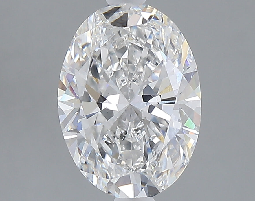 2.08 carat oval lab grown diamond E color VS1 clarity