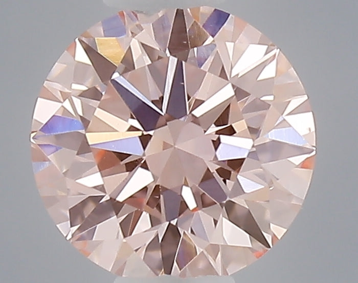 0.36 carat fancy intense pink round lab grown diamond VVS2 clarity