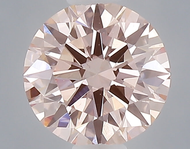 0.53 carat fancy intense pink round lab grown diamond VVS2 clarity