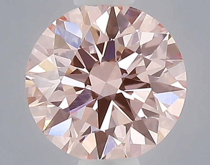 0.54 carat fancy intense pink round lab grown diamond VVS2 clarity