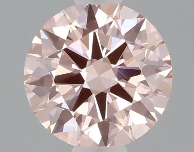 0.58 carat fancy intense pink round lab grown diamond VVS2 clarity
