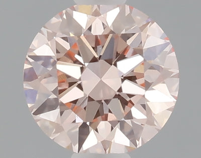 0.57 carat fancy intense pink round lab grown diamond VS1 clarity