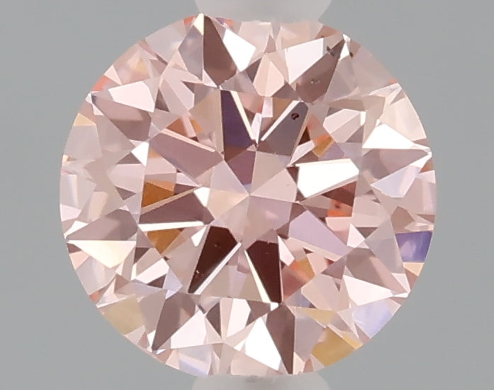 0.70 carat fancy intense pink round lab grown diamond VS2 clarity