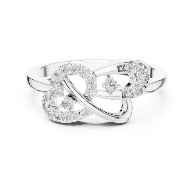 Driona Jewels Intertwined Diamond Ring | Lab Grown Infinity Loop Design