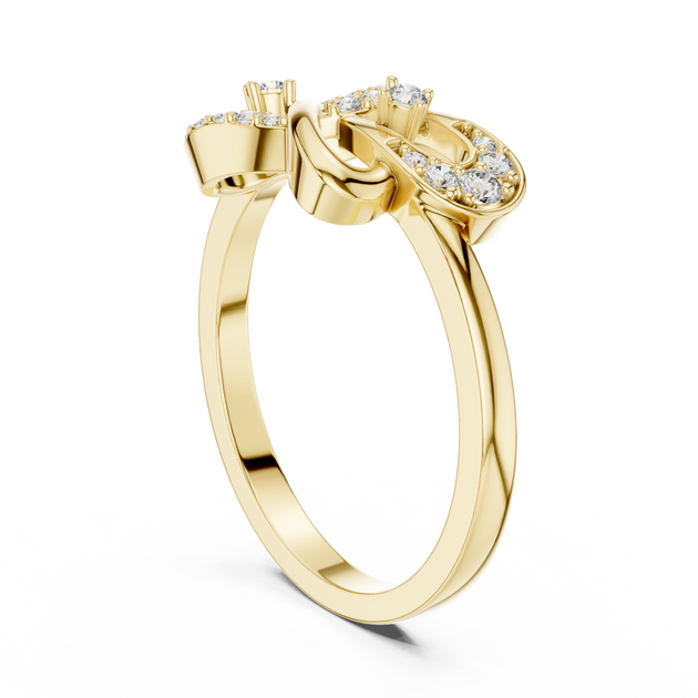 Driona Jewels Intertwined Diamond Ring | Lab Grown Infinity Loop Design