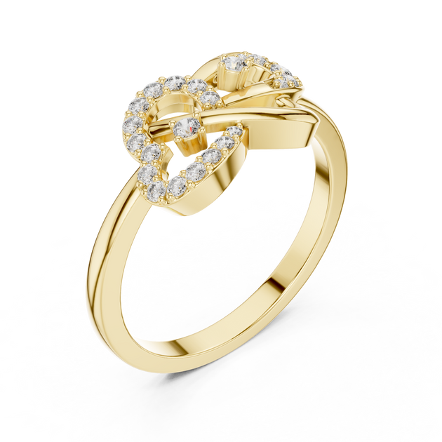 Driona Jewels Intertwined Diamond Ring | Lab Grown Infinity Loop Design