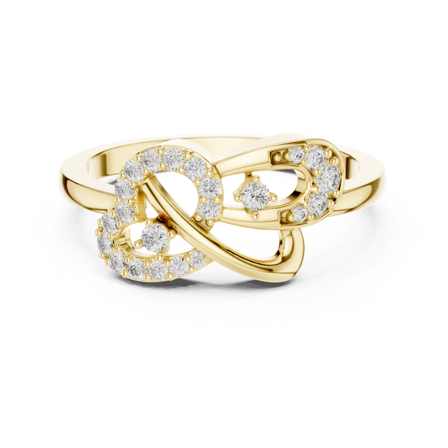 Driona Jewels Intertwined Diamond Ring | Lab Grown Infinity Loop Design