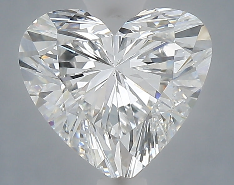 1.50 carat heart lab grown diamond E color VS1 clarity