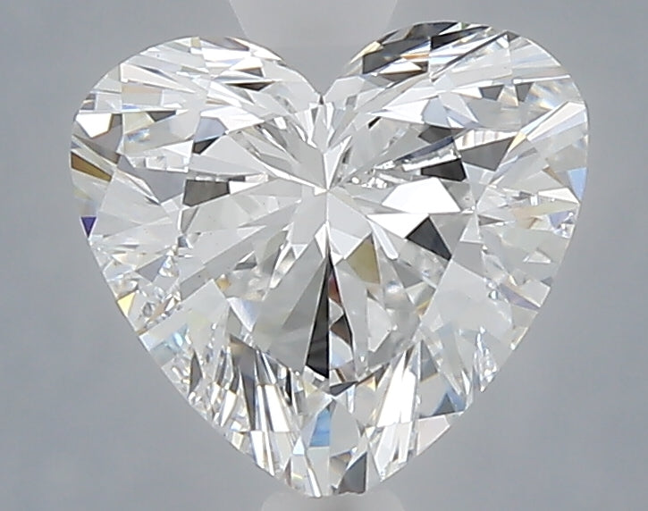 1.55 carat heart lab grown diamond D color VVS2 clarity