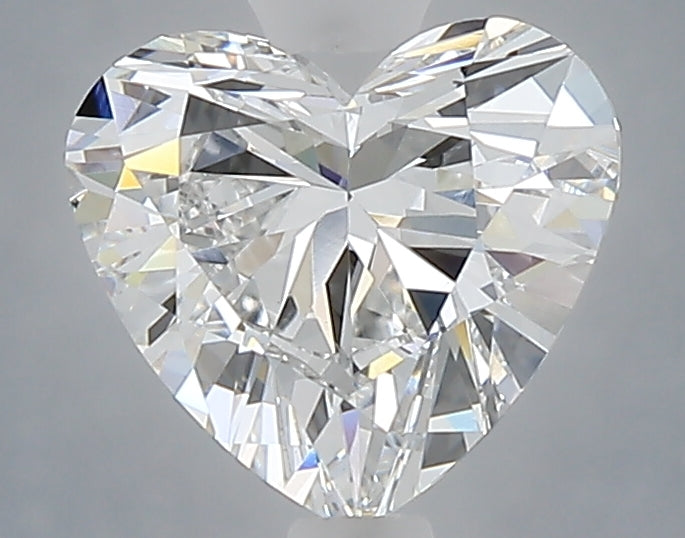 1.50 carat heart lab grown diamond E color VVS2 clarity