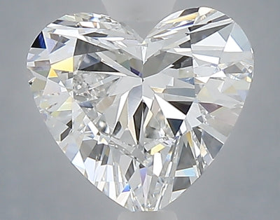 1.50 carat heart lab grown diamond E color VVS2 clarity