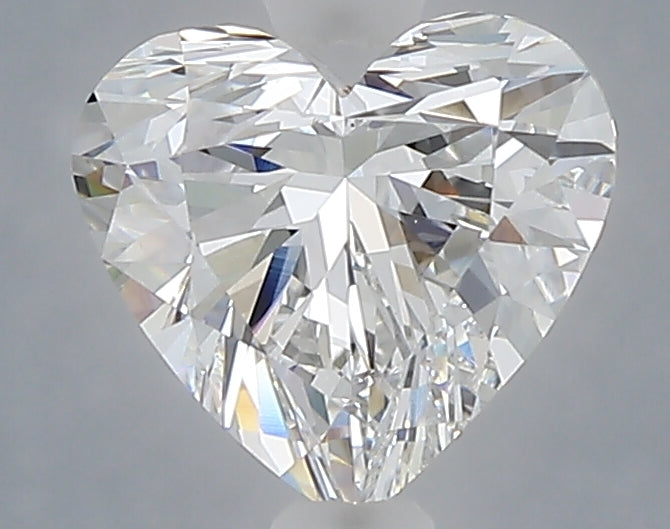 1.50 carat heart lab grown diamond E color VS1 clarity