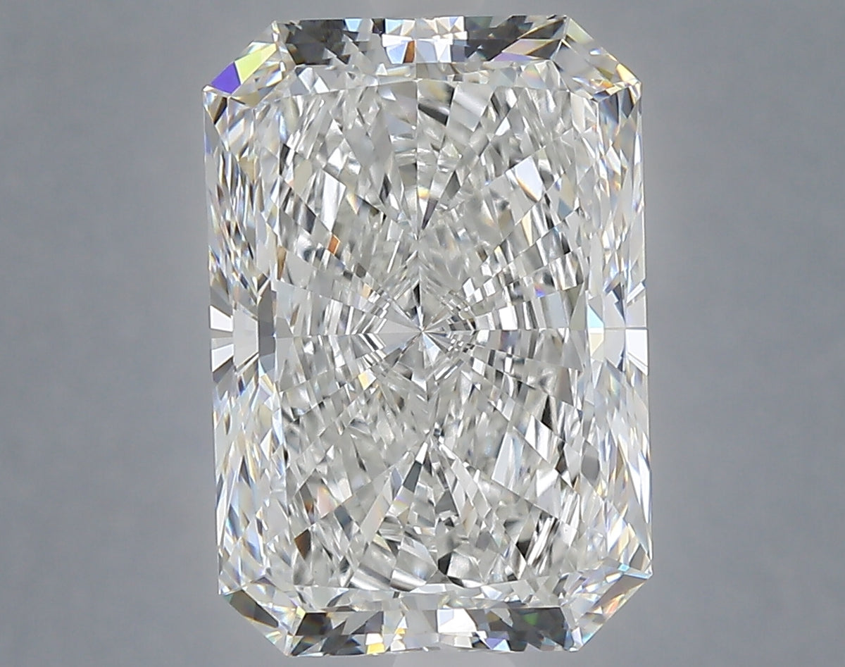 6.71 carat radiant lab grown diamond F color VVS2 clarity