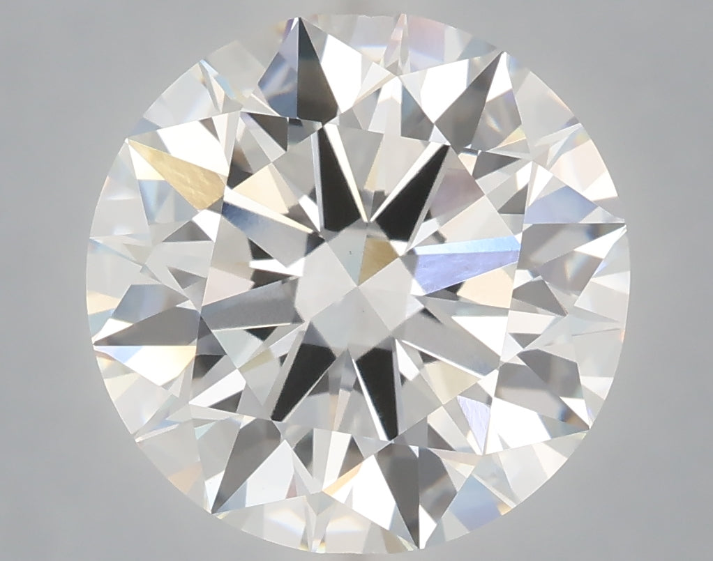 6.04 carat round lab grown diamond F color VVS2 clarity