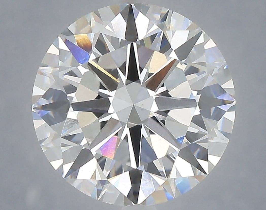 6.04 carat round lab grown diamond F color VS1 clarity