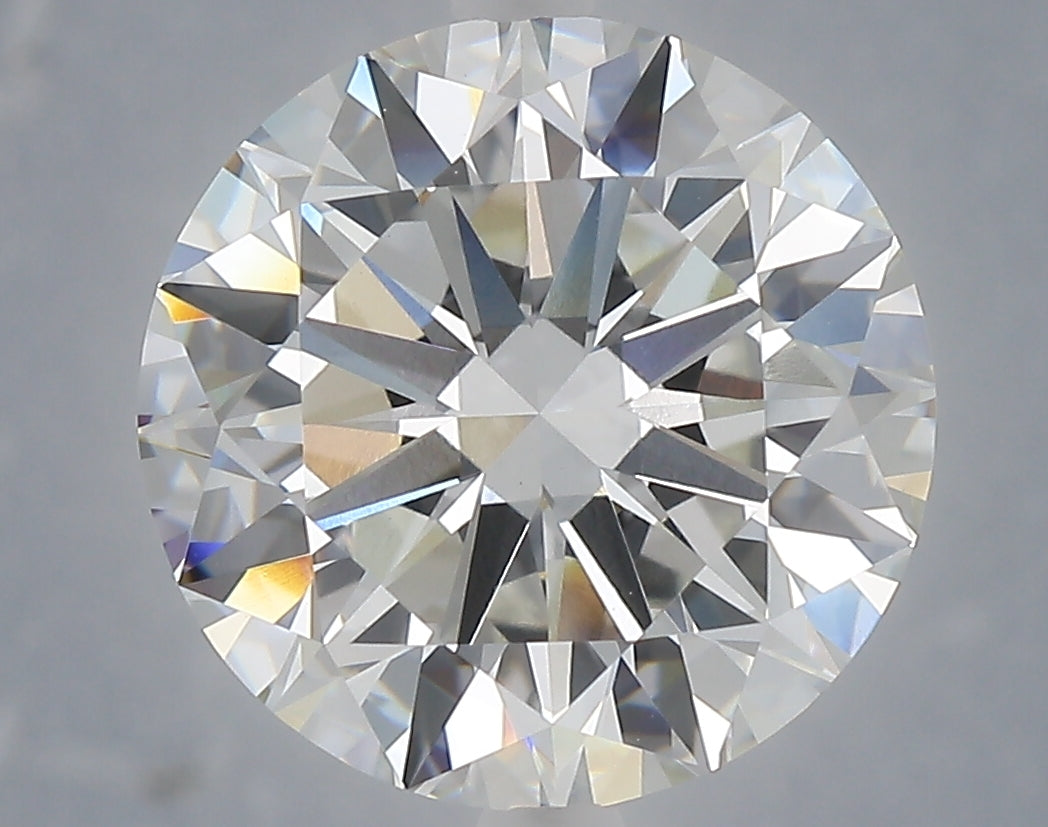 6.02 carat round lab grown diamond F color VVS2 clarity